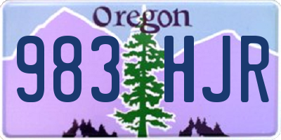 OR license plate 983HJR