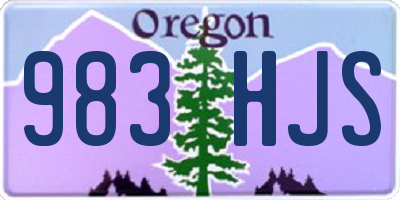 OR license plate 983HJS