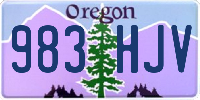 OR license plate 983HJV