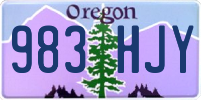 OR license plate 983HJY