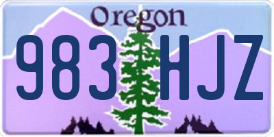 OR license plate 983HJZ