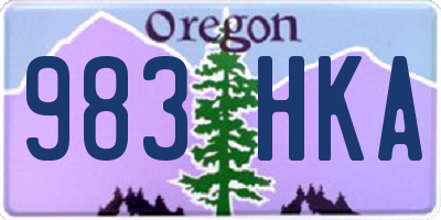 OR license plate 983HKA