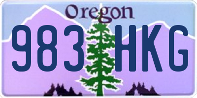 OR license plate 983HKG