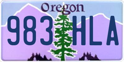 OR license plate 983HLA