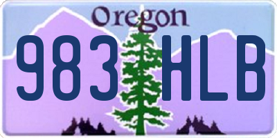 OR license plate 983HLB