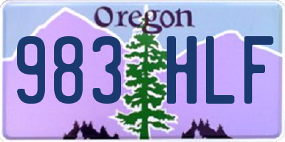 OR license plate 983HLF