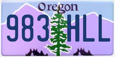 OR license plate 983HLL