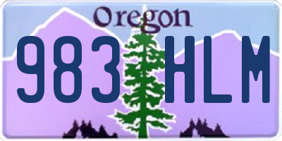 OR license plate 983HLM