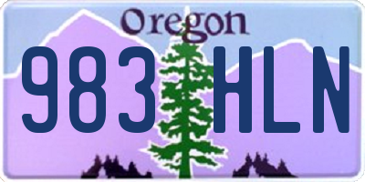 OR license plate 983HLN