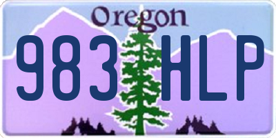 OR license plate 983HLP