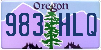 OR license plate 983HLQ