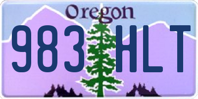 OR license plate 983HLT
