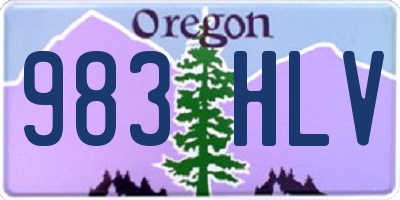 OR license plate 983HLV