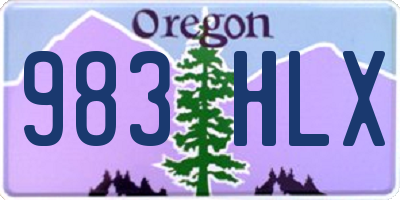 OR license plate 983HLX