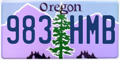 OR license plate 983HMB