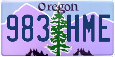 OR license plate 983HME