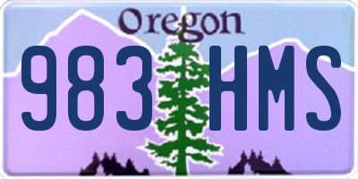 OR license plate 983HMS