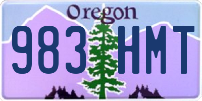 OR license plate 983HMT