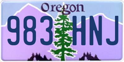 OR license plate 983HNJ