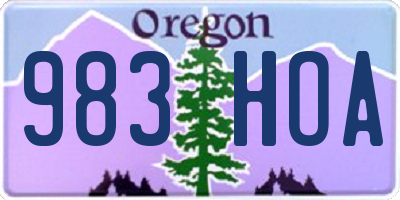 OR license plate 983HOA