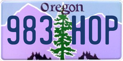 OR license plate 983HOP