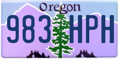 OR license plate 983HPH