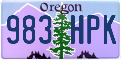 OR license plate 983HPK