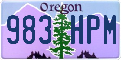 OR license plate 983HPM