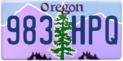 OR license plate 983HPQ