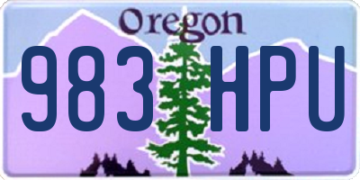 OR license plate 983HPU