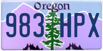 OR license plate 983HPX