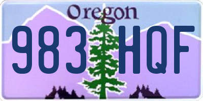 OR license plate 983HQF