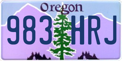 OR license plate 983HRJ