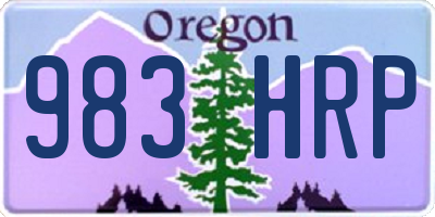 OR license plate 983HRP