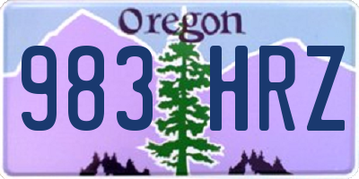 OR license plate 983HRZ