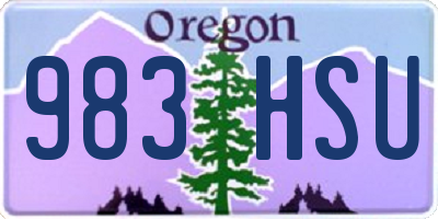 OR license plate 983HSU