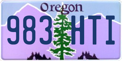 OR license plate 983HTI
