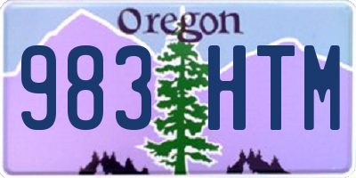 OR license plate 983HTM