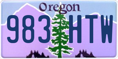 OR license plate 983HTW