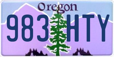 OR license plate 983HTY