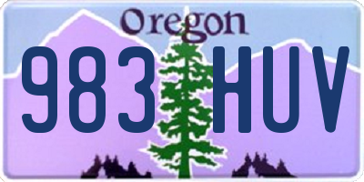 OR license plate 983HUV