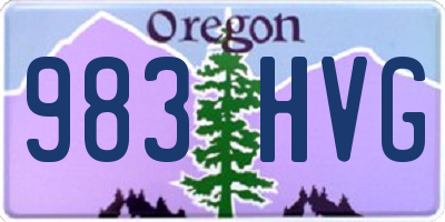 OR license plate 983HVG
