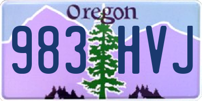 OR license plate 983HVJ