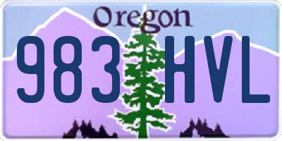 OR license plate 983HVL