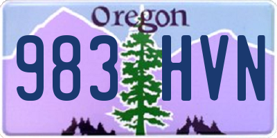 OR license plate 983HVN
