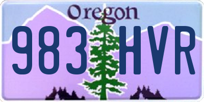 OR license plate 983HVR