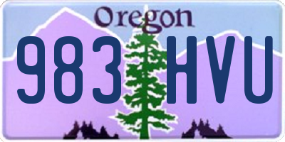 OR license plate 983HVU