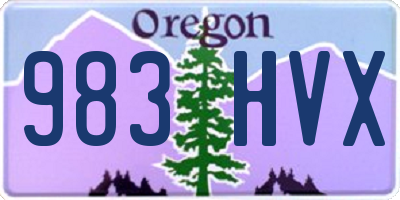 OR license plate 983HVX