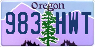 OR license plate 983HWT