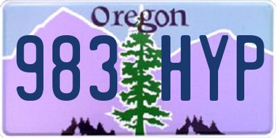 OR license plate 983HYP